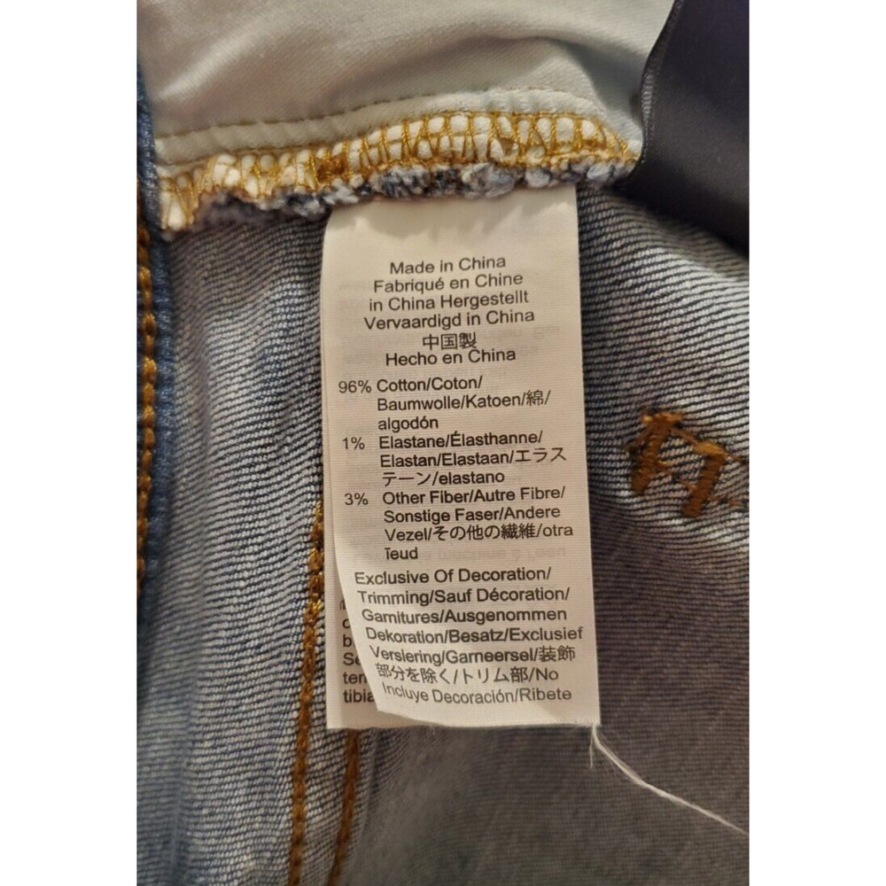 Madewell Blue Jean Shorts Denim High Rise Button Fly Raw Hem Stretch Women Sz 28 - Picture 5 of 5